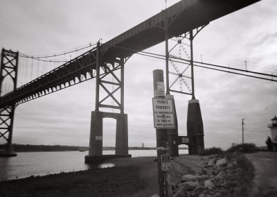 Black and White Photo of Mount Hope Bridge
